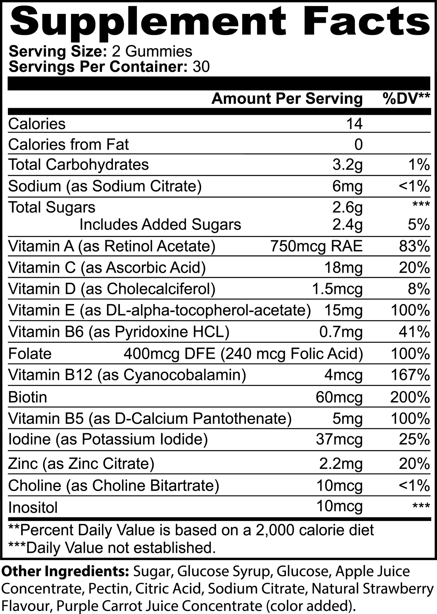 Gomitas de oso multivitamínicas (adultos)